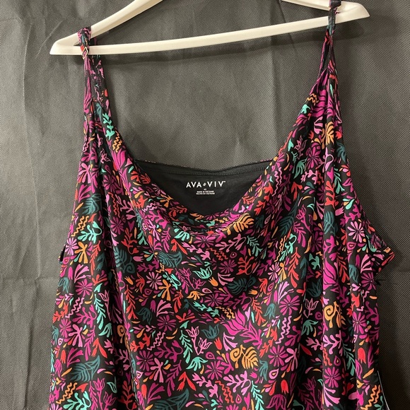 Ava & Viv Black Floral Dress - Picture 2 of 14